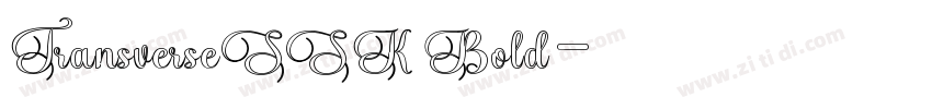 TransverseSSK Bold字体转换